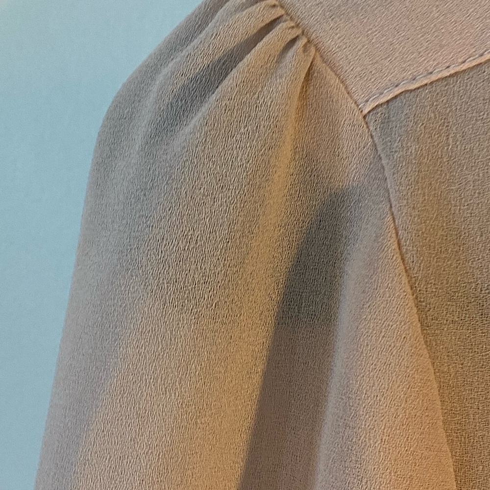 Lloyd Williams Vintage Sheer Floral Embroidery Front Button Up Pussy Bow top, 8 - Picture 5 of 10